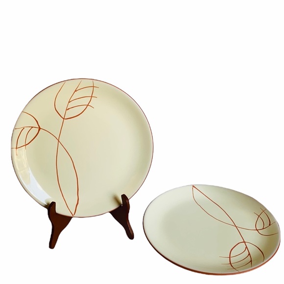 2 Molde (Portugal) Rust Terra Cotta Trim Plates - Picture 1 of 6